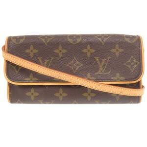 LOUIS VUITTON Authentic Brown Monogram Canvas Pochette Shoulder Bag